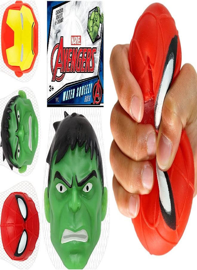 JA-RU Marvel Avengers Stretchy Squishy Stress Ball (1 Ball Assorted) Superheroes Hulk Spiderman & Iron Man Stretchy Fidget Toy Hand Therapy Birthday Toy Supplies for Kids. Stocking Stuffers ABC-6808-1