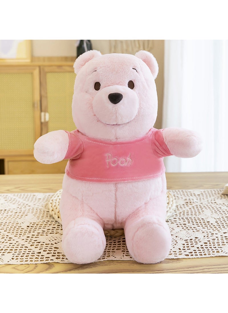 Cute Pink Winnie the Pooh Plush Toy Soft Stuffed Cartoon Character Doll Gift for Boys Girls All Ages（40cm ）