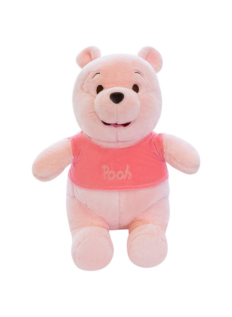 Cute Pink Winnie the Pooh Plush Toy Soft Stuffed Cartoon Character Doll Gift for Boys Girls All Ages（40cm ）