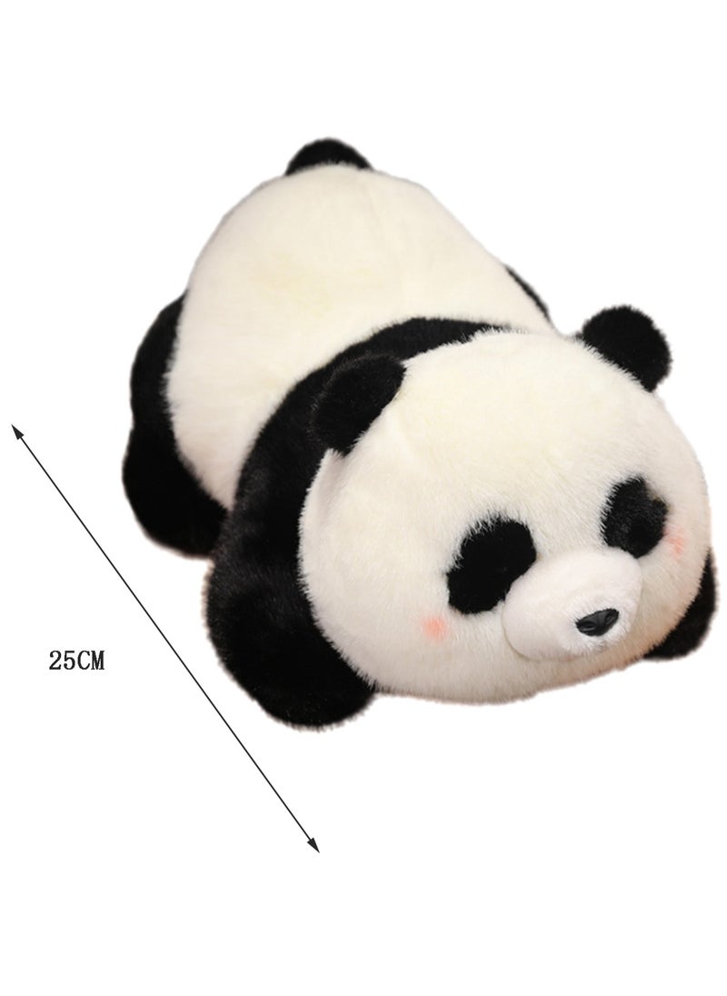 25 CM Simulation Panda Plush Toy Soft Stuffed Cute Doll For Girls And Boys All Ages Gift（Style A）