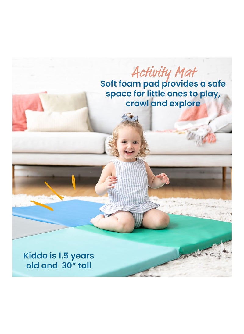 Softzone Quad Fold N Go Activity Mat Colorful Soft