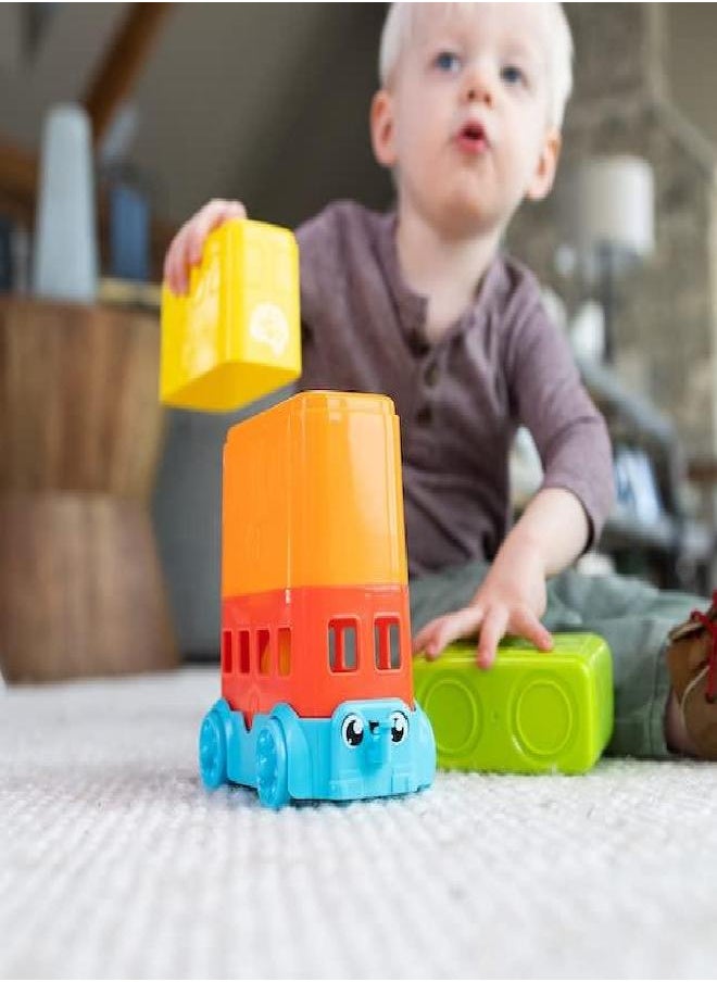 Fat Brain Toys Toomies - Stacker Decker Bus - Egg Stacker Bus Baby Toys & Gifts for Ages 1 to 7