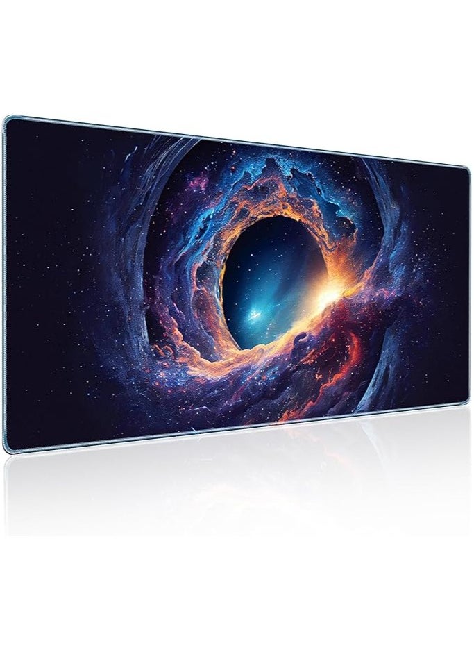 Large Gaming Mouse Pad, 35.4x15.7in Nebula Style Gaming Mousepad, Professional Non-Slip Rubber Base Big Mouse Pad, Mouse Pad XXXL for Gaming & Office & Home, Full Desk Mouse Pad