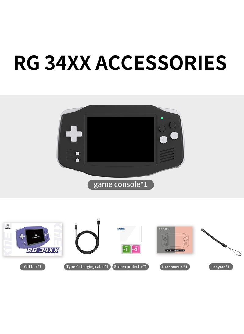 RG 34XX Handheld Game ConsoleH700 quad-core ARM  Android 13 3.4-inch IPS full-view angle 3500mAh 5G WIFI Bluetooth Retro Video Players（32G+64G）