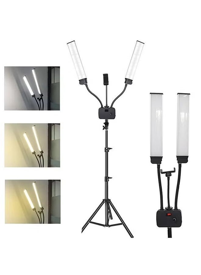 45W American Style Double Arm Light Double Tube Double Head Photography Light Beauty Light LED Shine Face Beauty Live Photo Fill Light