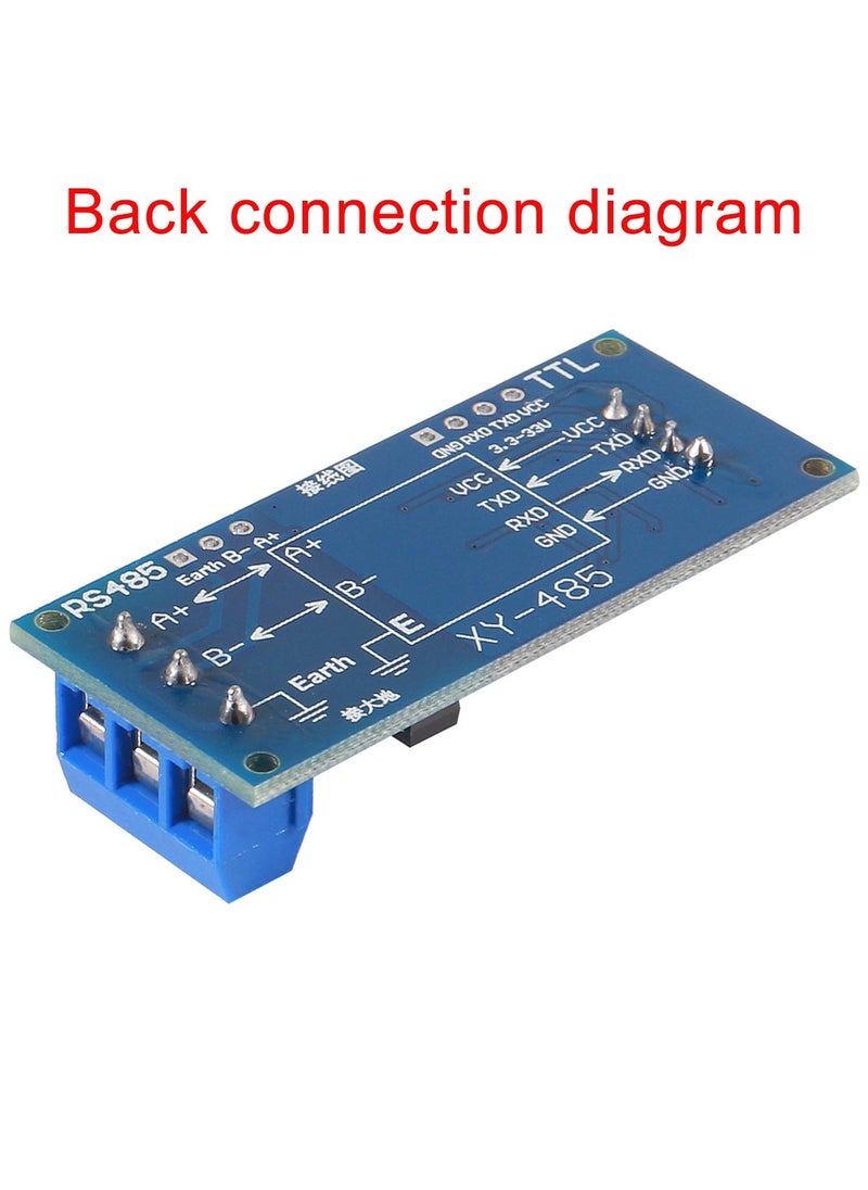 2Pack TTL to RS485 Adapter Module, 485 to TTL 3.3V/5.0V Signals Serial Port Power Supply Converter with Indicator Lights