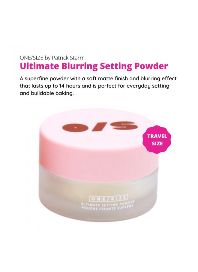 One Size by Patrick Starrr Ultimate Blurring Setting Powder Travel Size Mini - Universal Translucent for Fair to Medium Dark Skin - Superfine Face Loose Powder Makeup, Matte Finish