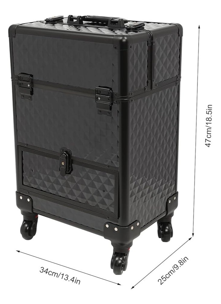 Organizer Rolling Makeup Trolley Cosmetics Suitcase