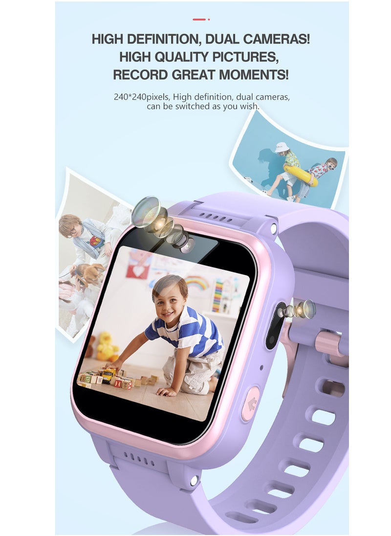 Kids Smart Watch Girls, Gifts For 3-10 Year Old Girls Dual Camera Touchscreen Smart Watch For Kids With Music Player, Educational Toys Toddles Birthday Gift For Girls Ages 6 7 8