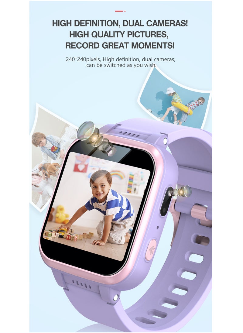 Kids Smart Watch Girls, Gifts For 3-10 Year Old Girls Dual Camera Touchscreen Smart Watch For Kids With Music Player, Educational Toys Toddles Birthday Gift For Girls Ages 6 7 8