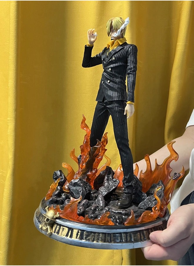 One piece Dream Sanji Action Figure Decorative Resin Sculpture Home Decor Statue, Art Figurine Home Ornament Decoration for Office, Living Room, Bedroom, Book Shelf, TV Cabinet, Desktop