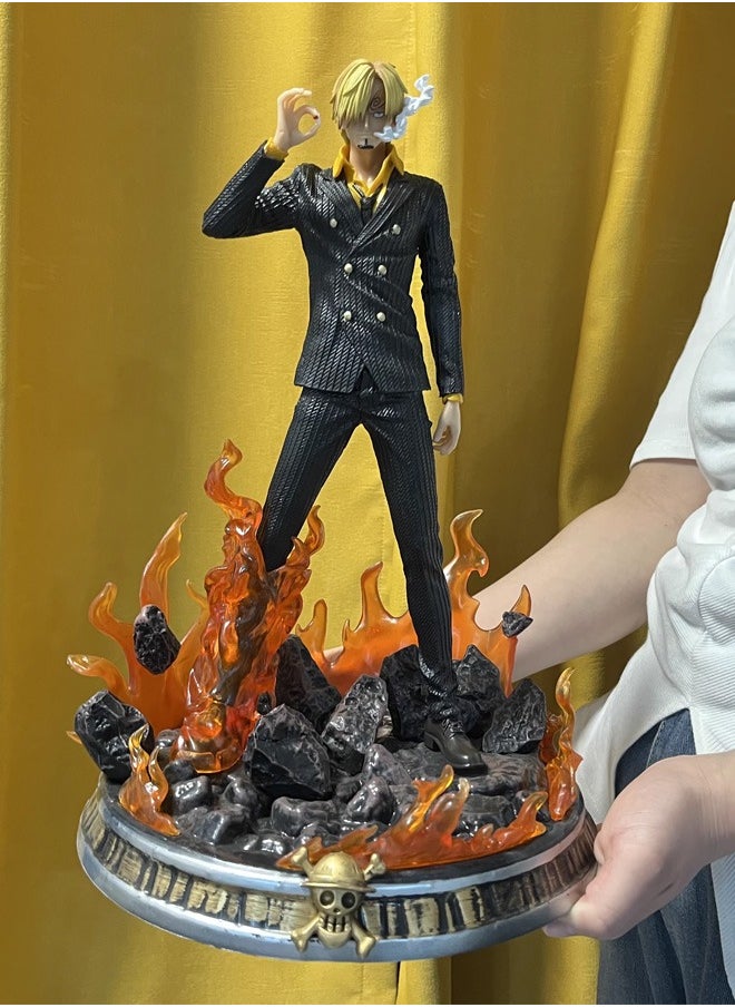 One piece Dream Sanji Action Figure Decorative Resin Sculpture Home Decor Statue, Art Figurine Home Ornament Decoration for Office, Living Room, Bedroom, Book Shelf, TV Cabinet, Desktop