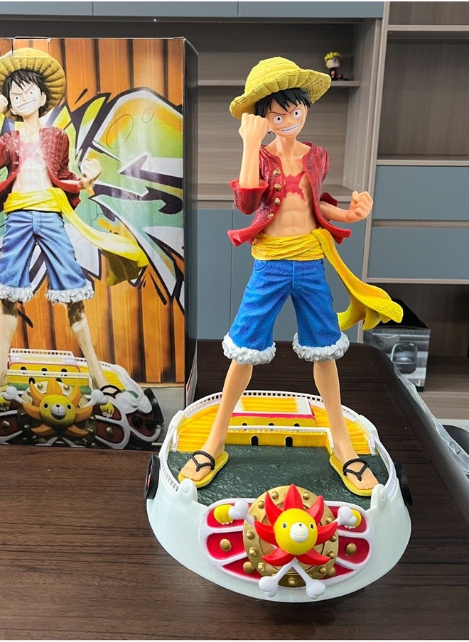 One piece Sunny Luffy Action Figure Decorative Resin Sculpture Home Decor Statue, Art Figurine Home Ornament Decoration for Office, Living Room, Bedroom, Book Shelf, TV Cabinet, Desktop