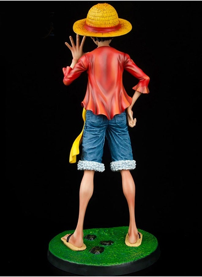 One piece Luffy Action Figure Decorative Resin Sculpture Home Decor Statue, Art Figurine Home Ornament Decoration for Office, Living Room, Bedroom, Book Shelf, TV Cabinet, Desktop