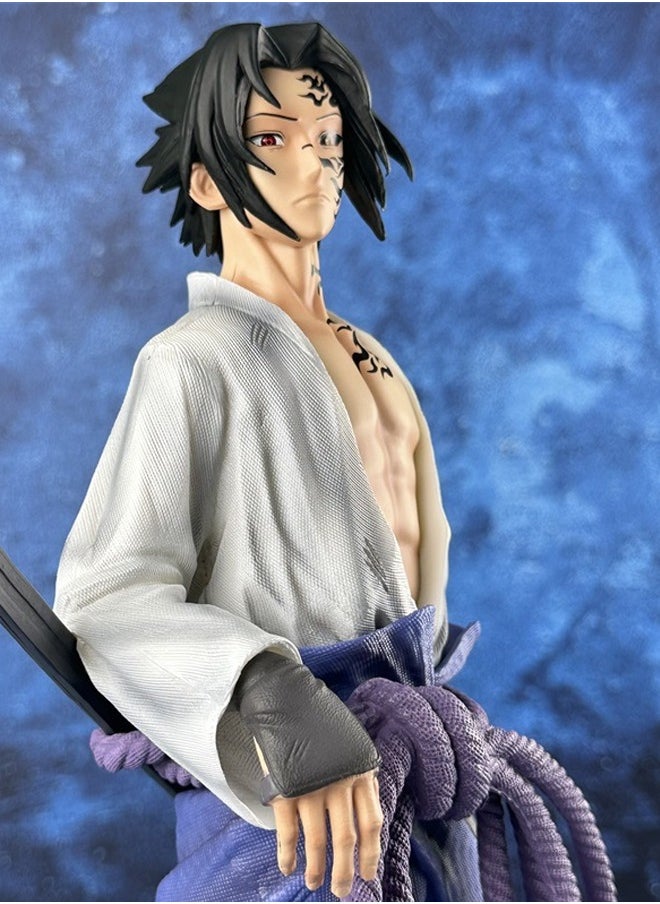 Naruto Spellmark Sasuke Action Figure Decorative Resin Sculpture Home Decor Statue, Art Figurine Home Ornament Decoration for Office, Living Room, Bedroom, Book Shelf, TV Cabinet, Desktop