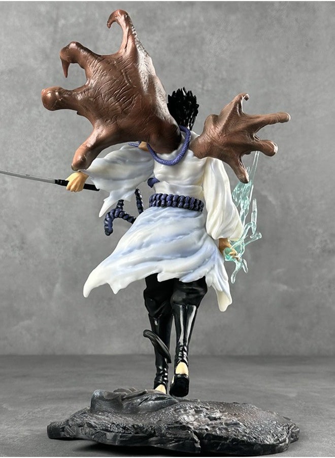 Naruto Iron Curtain Sasuke Action Figure Decorative Resin Sculpture Home Decor Statue, Art Figurine Home Ornament Decoration for Office, Living Room, Bedroom, Book Shelf, TV Cabinet, Desktop