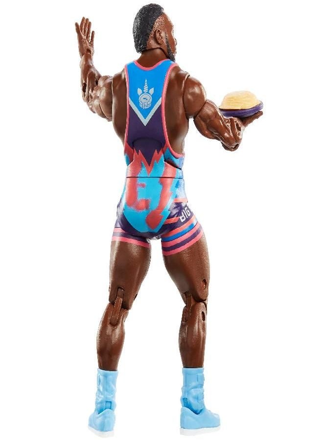 WWE Big E Elite Series #79 Deluxe Action Figure with Realistic Facial Detailing, Iconic Ring Gear & Accessories