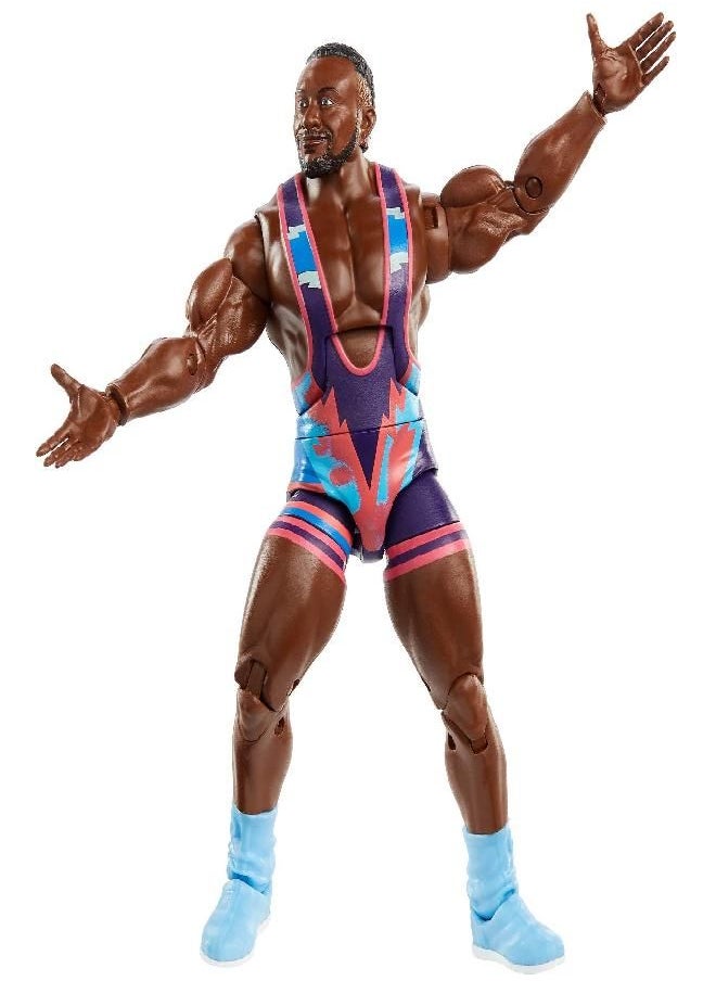 WWE Big E Elite Series #79 Deluxe Action Figure with Realistic Facial Detailing, Iconic Ring Gear & Accessories