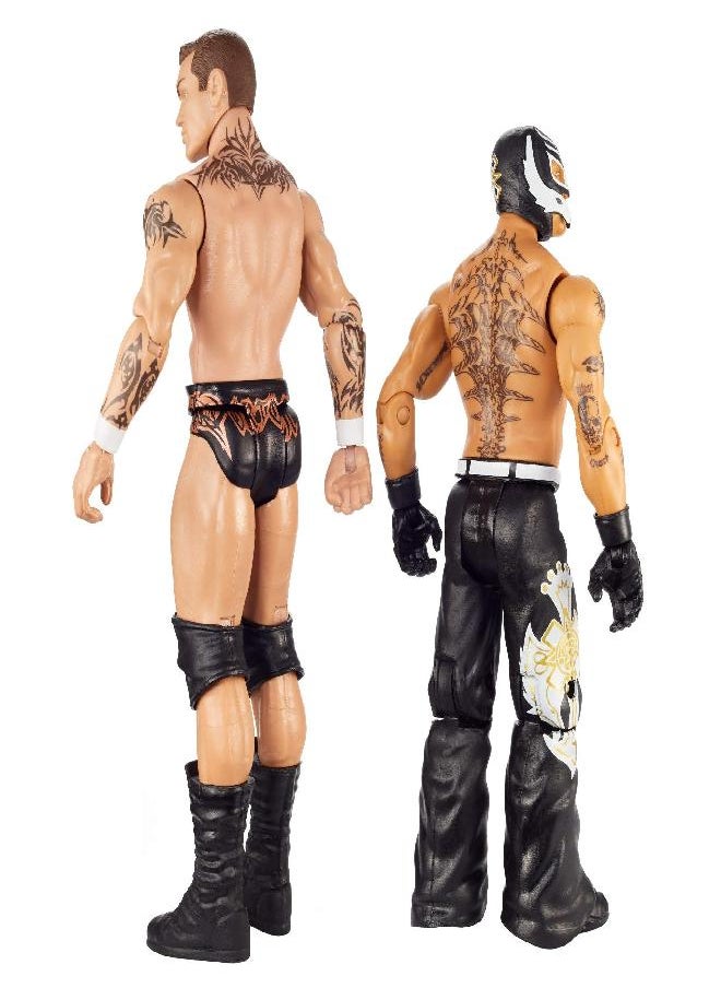 WWE Rey Mysterio & Randy Orton Wrestlemania 23 Battle Pack Two Rival 6-inch (15.24) Action Figures with Articulation, Life-Like Detail, Authentic Ring Gear, 2 Chair Accessories