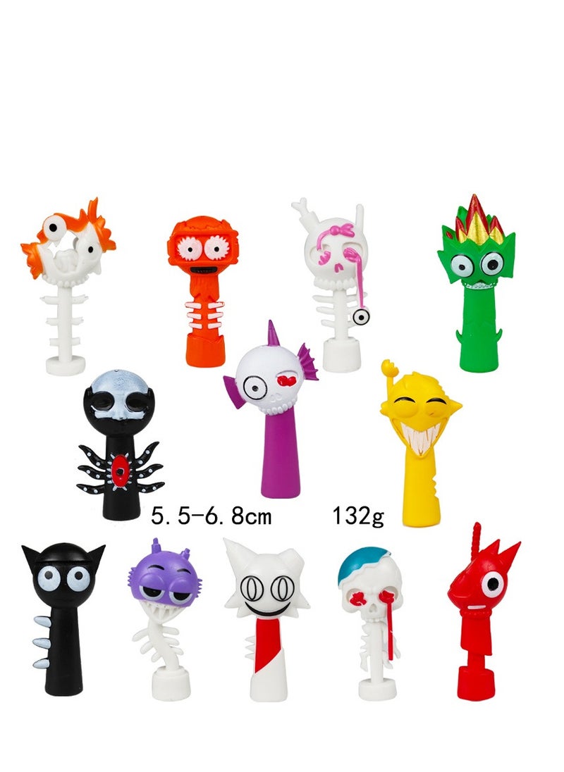 12 Piece Sprunki  Figures The Sprunki  Action Figure Toys For Fans Sprunki Series Figures Model Birthday Cake Toppers