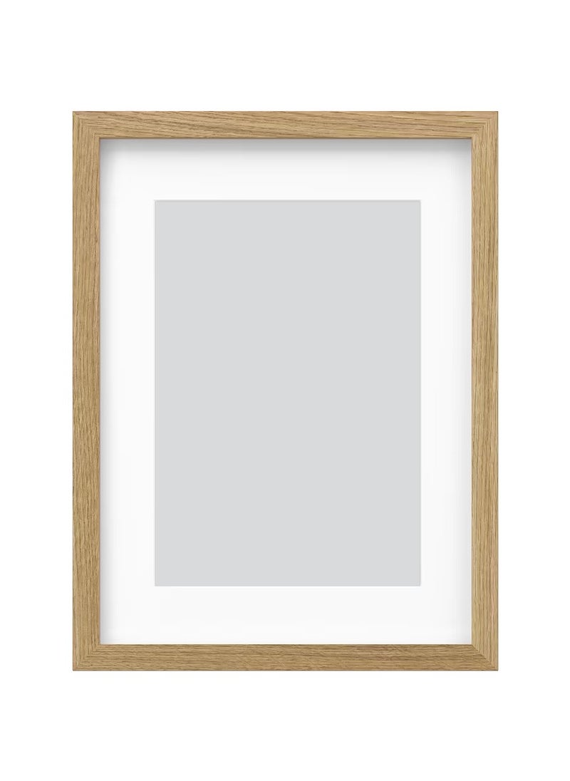 Picture Frame Oak Effect Plastic & Fibreboard 30x40 cm