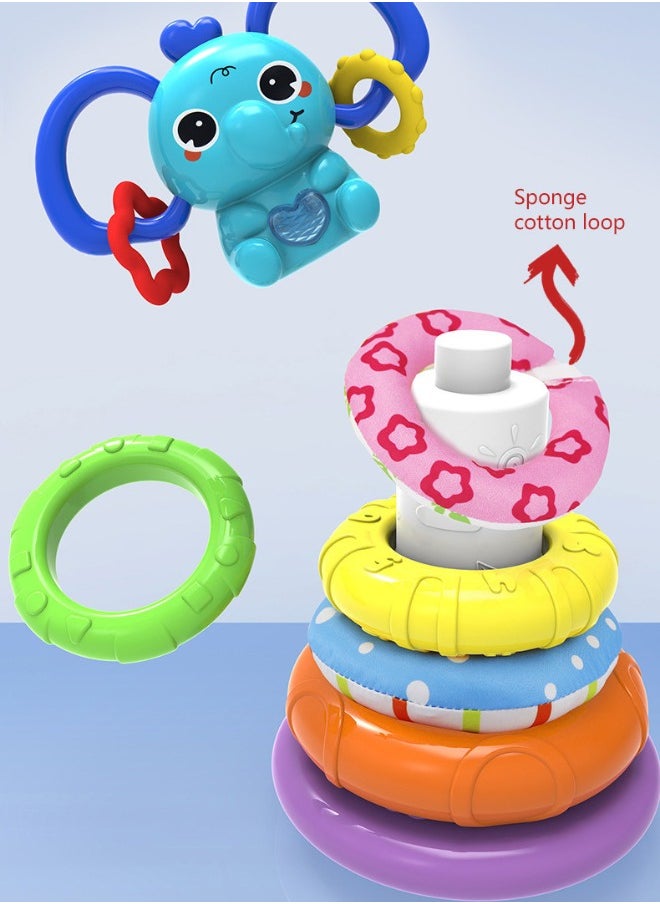 Stacking Toys - Rainbow Tower - Early Educational Stacking Tower with Sound and Light for Boys Girls