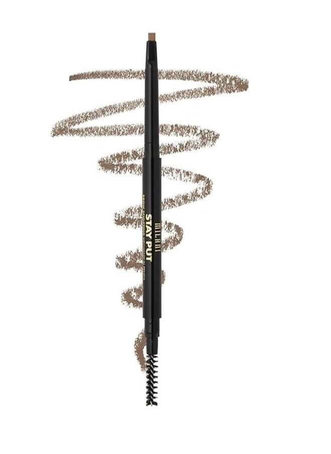 Milani Stay Put Brow Sculpting Pencil - Taupe, 0.01 oz | Long-Lasting, Cruelty-Free Eyebrow Definer