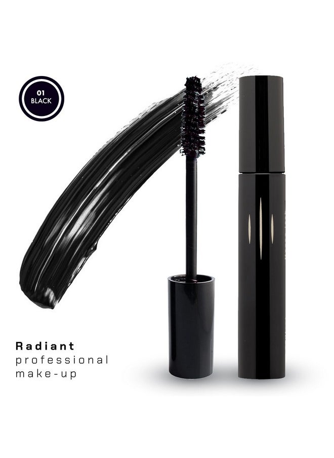 Radiant Professional Mascara Volume And Length - Volume & Curl Black Mascara For Older & Younger Women - Mascara Volume & Length Enhances - Lengthening Mascara For Sensitive Eyes, (01 Black)