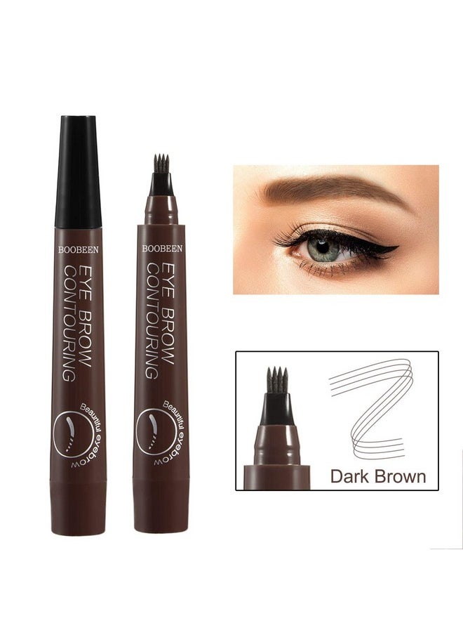 Waterproof Eyebrow Pen - Microblading Eyebrow Pencil With A Micro-Fork Tip Applicator - Creates Natural Looking Brows Makeup Effortlessly