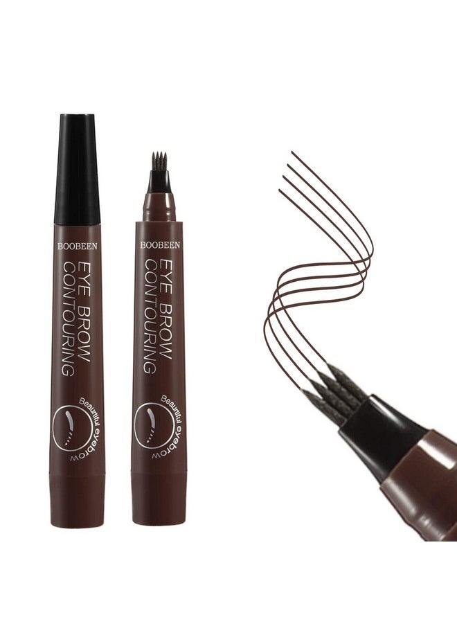 Waterproof Eyebrow Pen - Microblading Eyebrow Pencil With A Micro-Fork Tip Applicator - Creates Natural Looking Brows Makeup Effortlessly