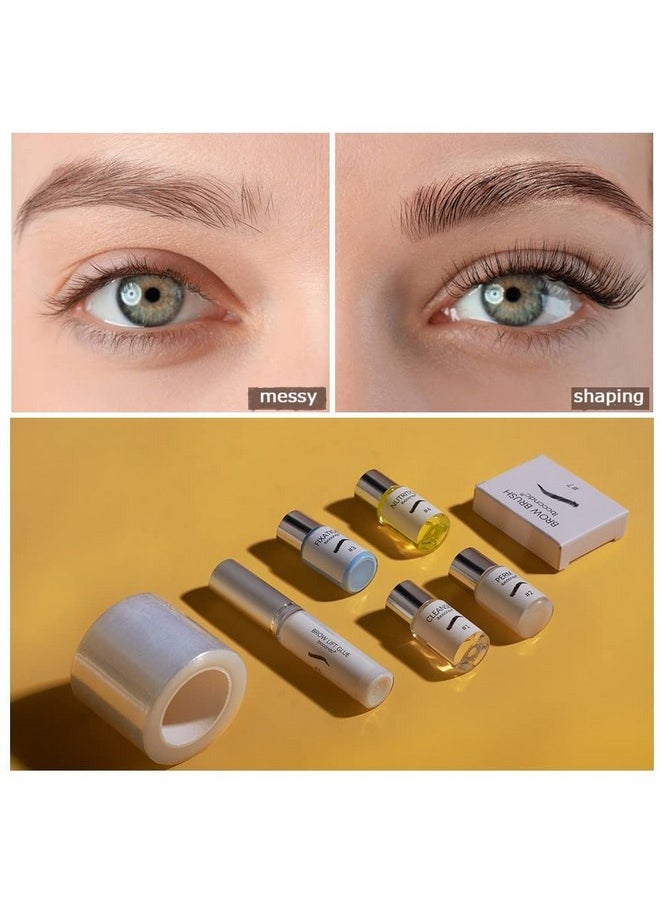 Eyebrow Lamination Brow Lifting Kit - Professional Diy Perm Kit For Instant Eyebrow Lift - Ideal For Home & Salon Use