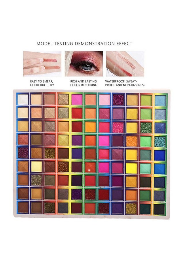 99 Colors Shimmer Eyeshadow Makeup Palette For Eyes- Professional Matte Glitter Long Lasting Rainbow Eye Shadow - High Pigmented Waterproof Colorful Powder For Women