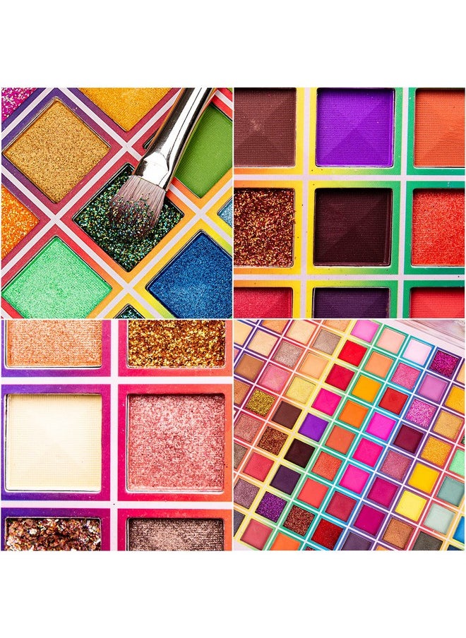 99 Colors Shimmer Eyeshadow Makeup Palette For Eyes- Professional Matte Glitter Long Lasting Rainbow Eye Shadow - High Pigmented Waterproof Colorful Powder For Women