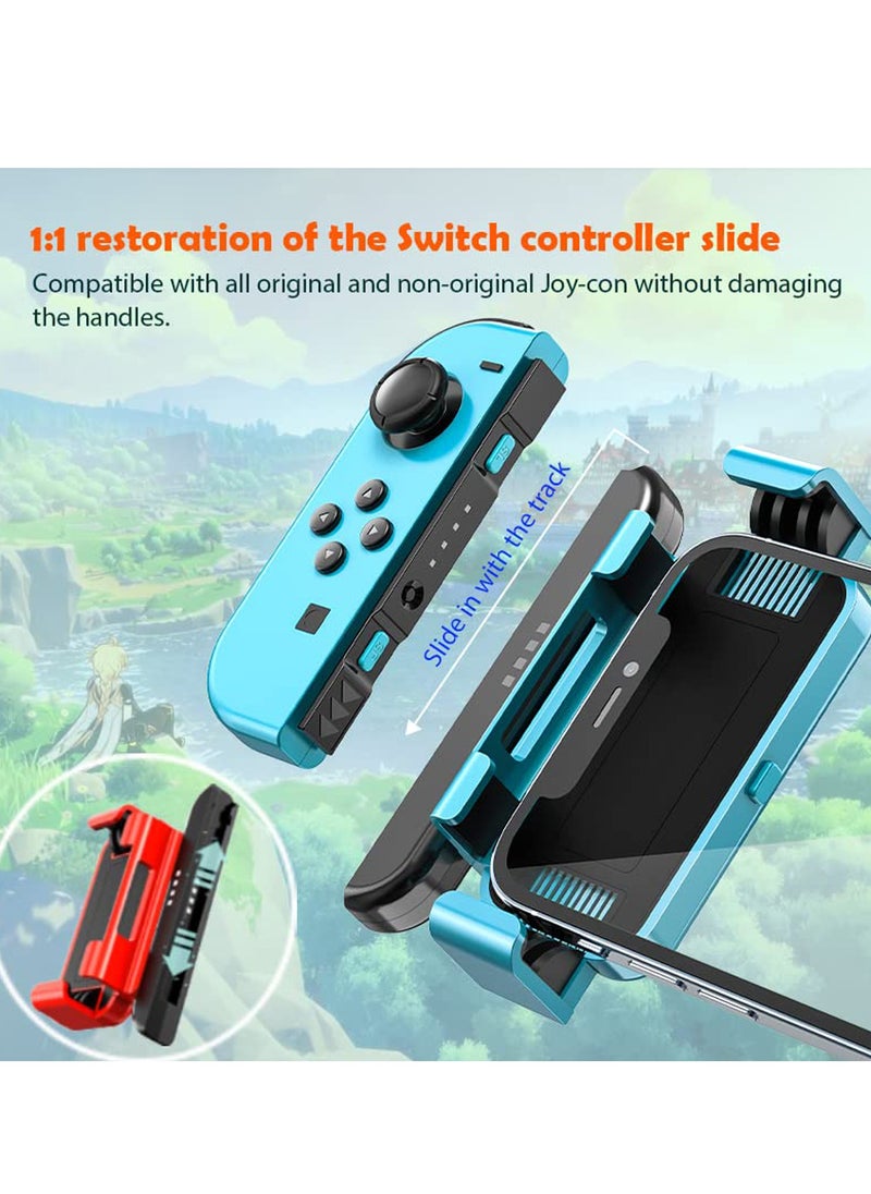 Mobile Game Controller Grip for Nintendo Switch Joy-Con & iPhone (iOS 16+) - Compatible with iPhone 14 Pro Max/14/13/12/11/X/8 Plus