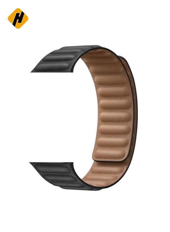 Adjustable Leather Loop Wristband with Strong Magnetic Closure for Apple Watch Series 1,2,3,4,5,6,SE 42/44mm