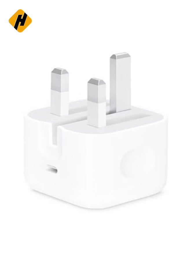 20W Foldable Fast Charging Wall Adapter Compatible with Apple iPhone 12 Pro Max/11 Pro Max/SE, iPad White