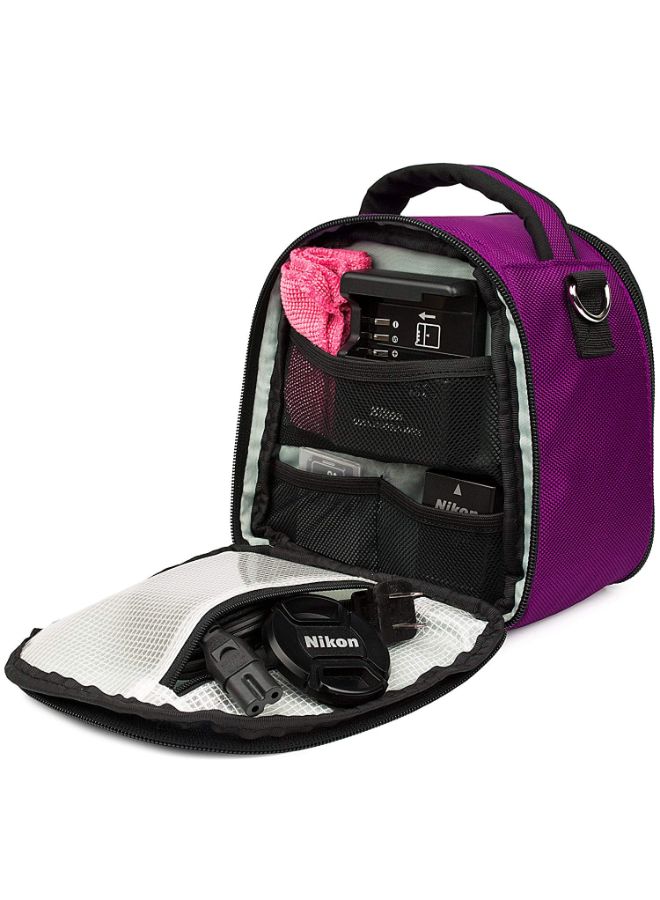 Laurel Carrying Case Bag For Nikon CoolPix Series Digital Camera Purple