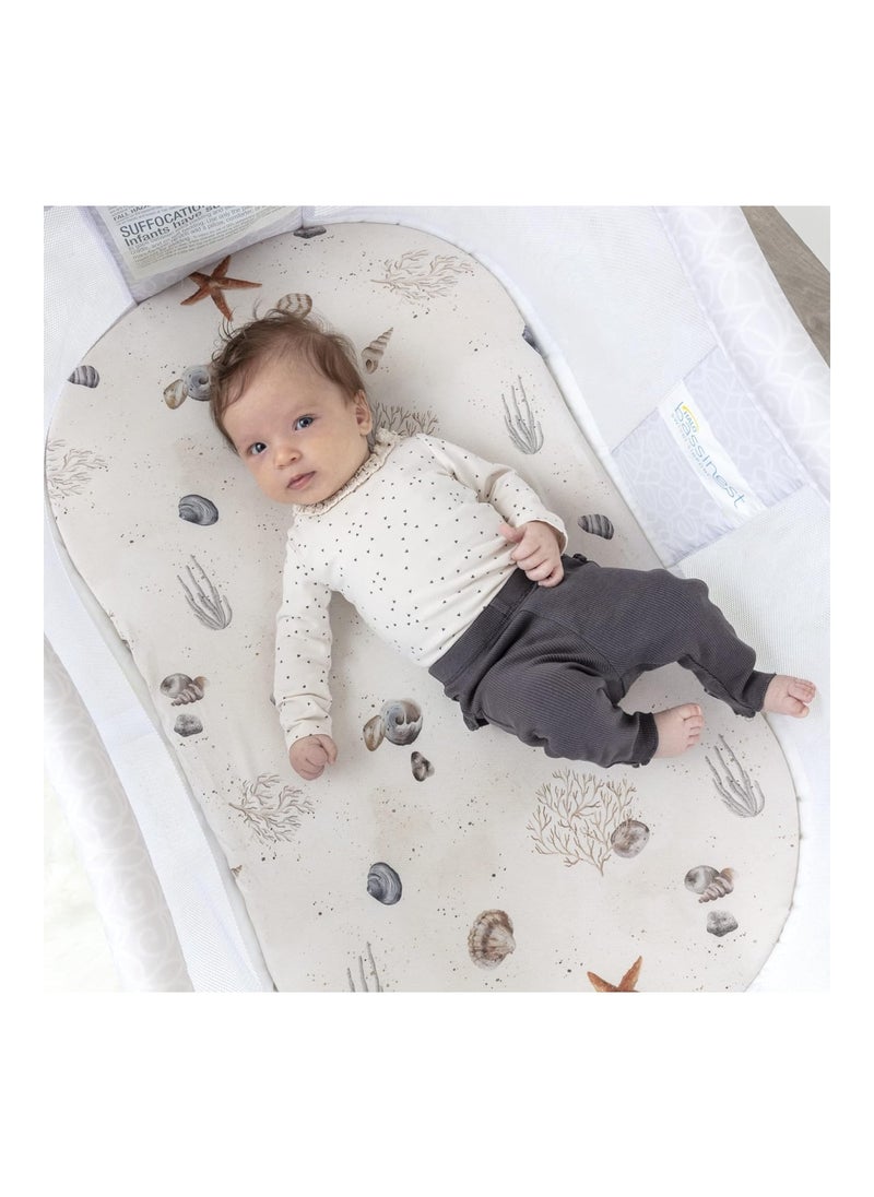 Pack Of 2 Bassinet Sheets For Baby, Seaside