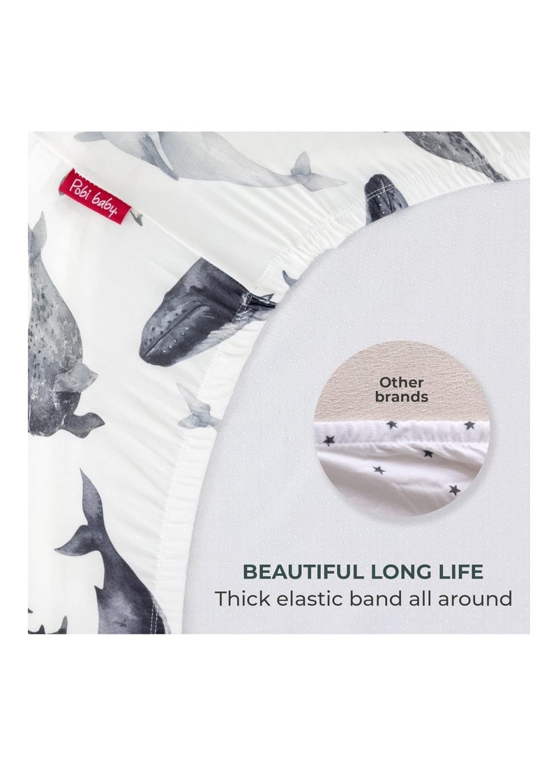 Pack Of 2 Bassinet Sheets For Baby, Seaside