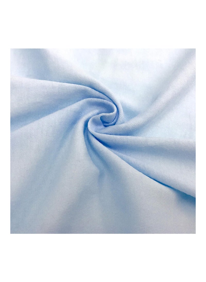 Cotton Jersey Knit fitted Crib Sheet For Standard Crib And Toddler Mattresses, Blue, 52 X 28 X 9 Inch, Pack Of 1