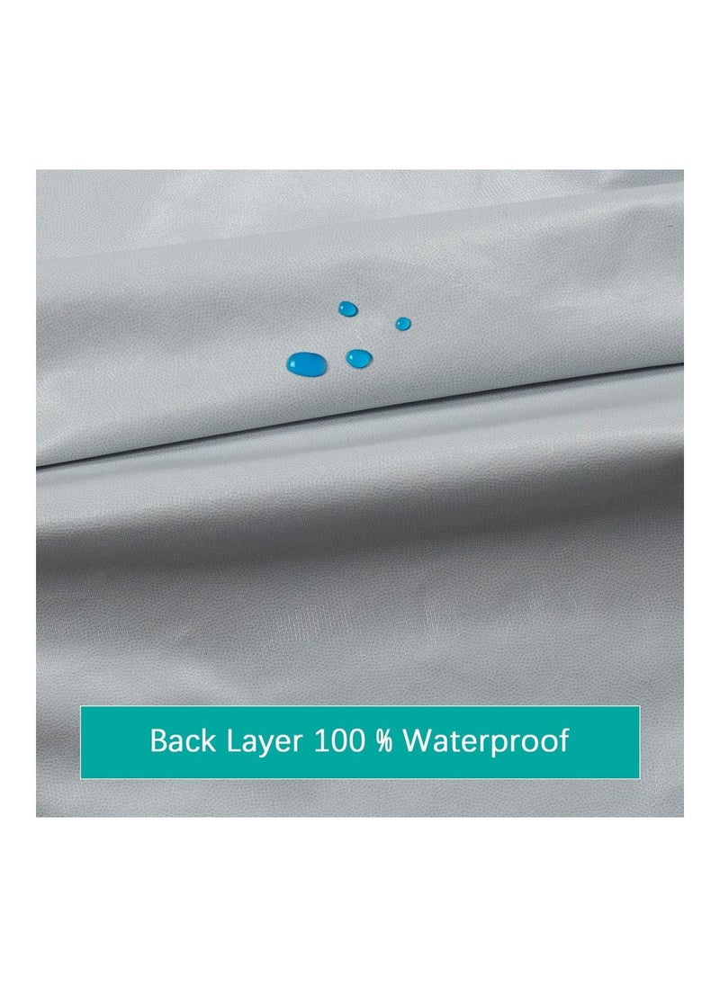 2 Pack 100% Waterproof Mini Crib Mattress Cover Protector 38 X 26 Fits White And Grey