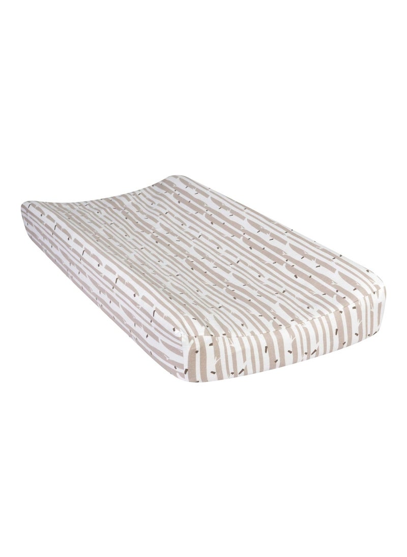 Pack Of 1 Deluxe flannel Changing Pad Cover, Birch, 16 X 32 X 6 Inches