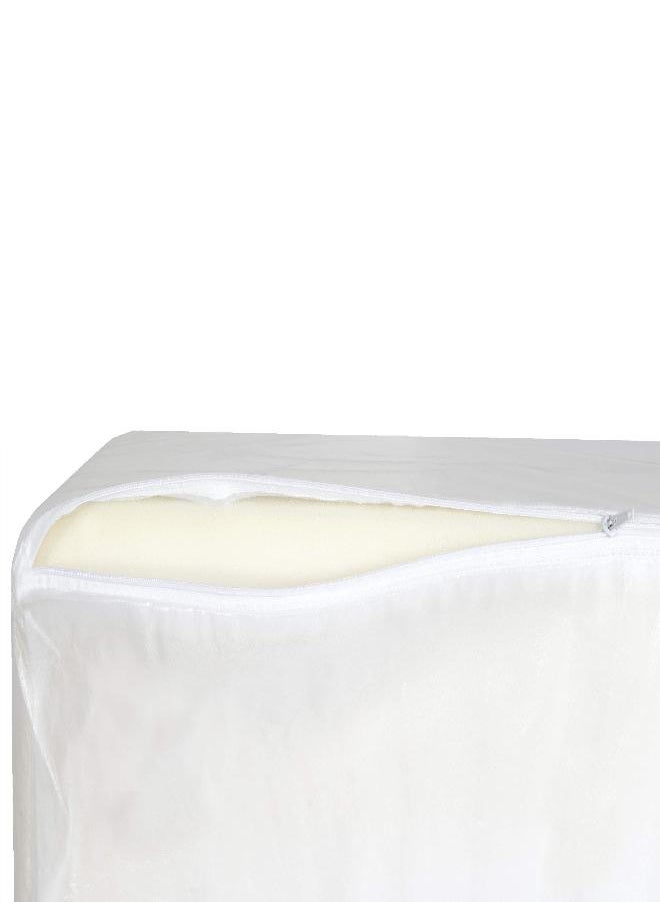 Furhaven Dog Bed Liner Water-Resistant Foam Mattress Protector Cover - White, Medium