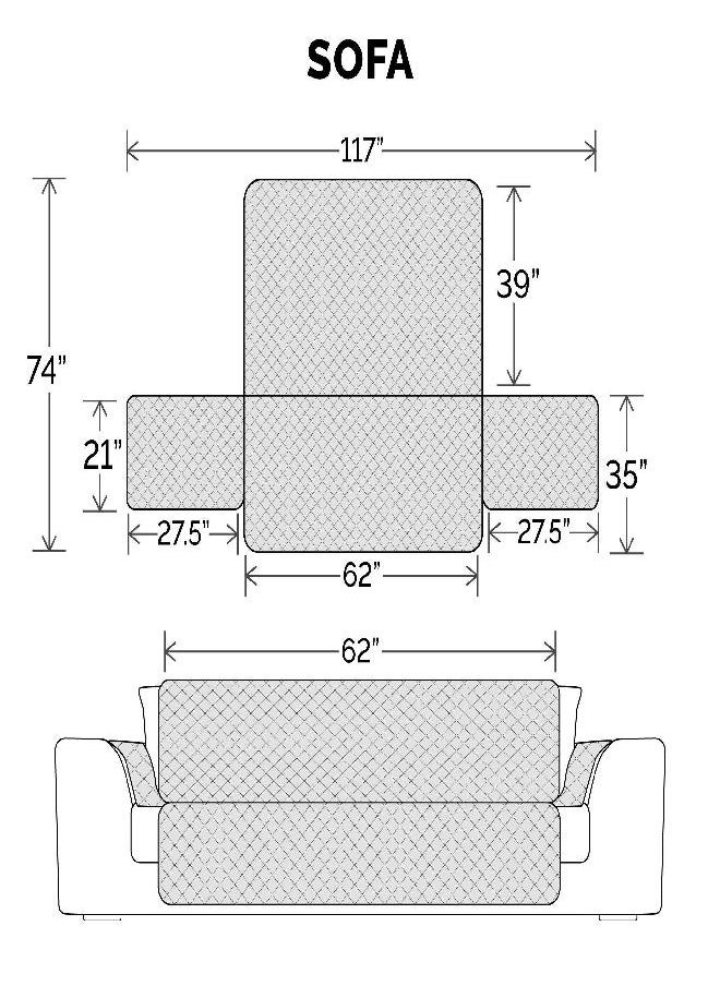 Furhaven Sofa Slipcover Water-Resistant Reversible Two-Tone Furniture Protector Cover - Espresso/Clay, Sofa