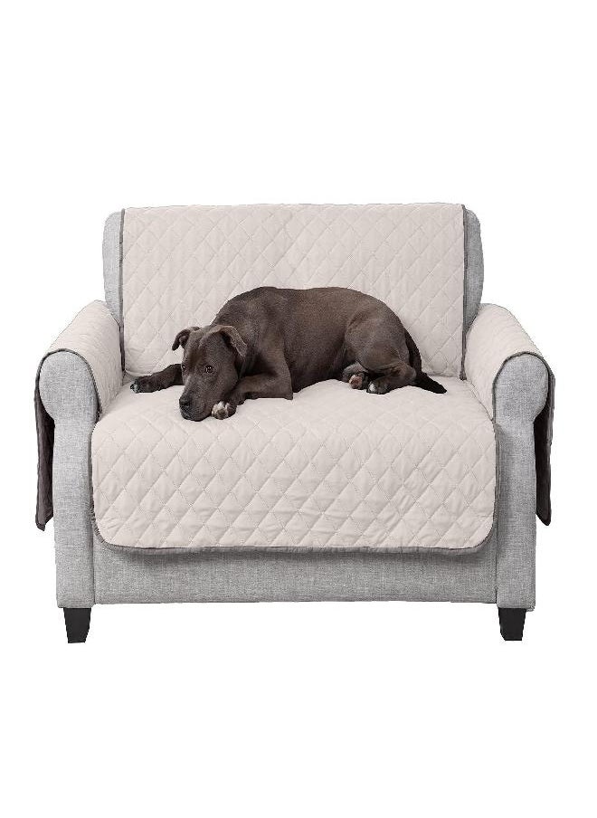 Furhaven Loveseat Slipcover Water-Resistant Reversible Two-Tone Furniture Protector Cover - Gray/Mist, Loveseat