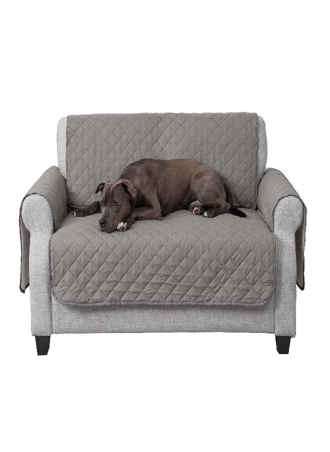 Furhaven Loveseat Slipcover Water-Resistant Reversible Two-Tone Furniture Protector Cover - Gray/Mist, Loveseat