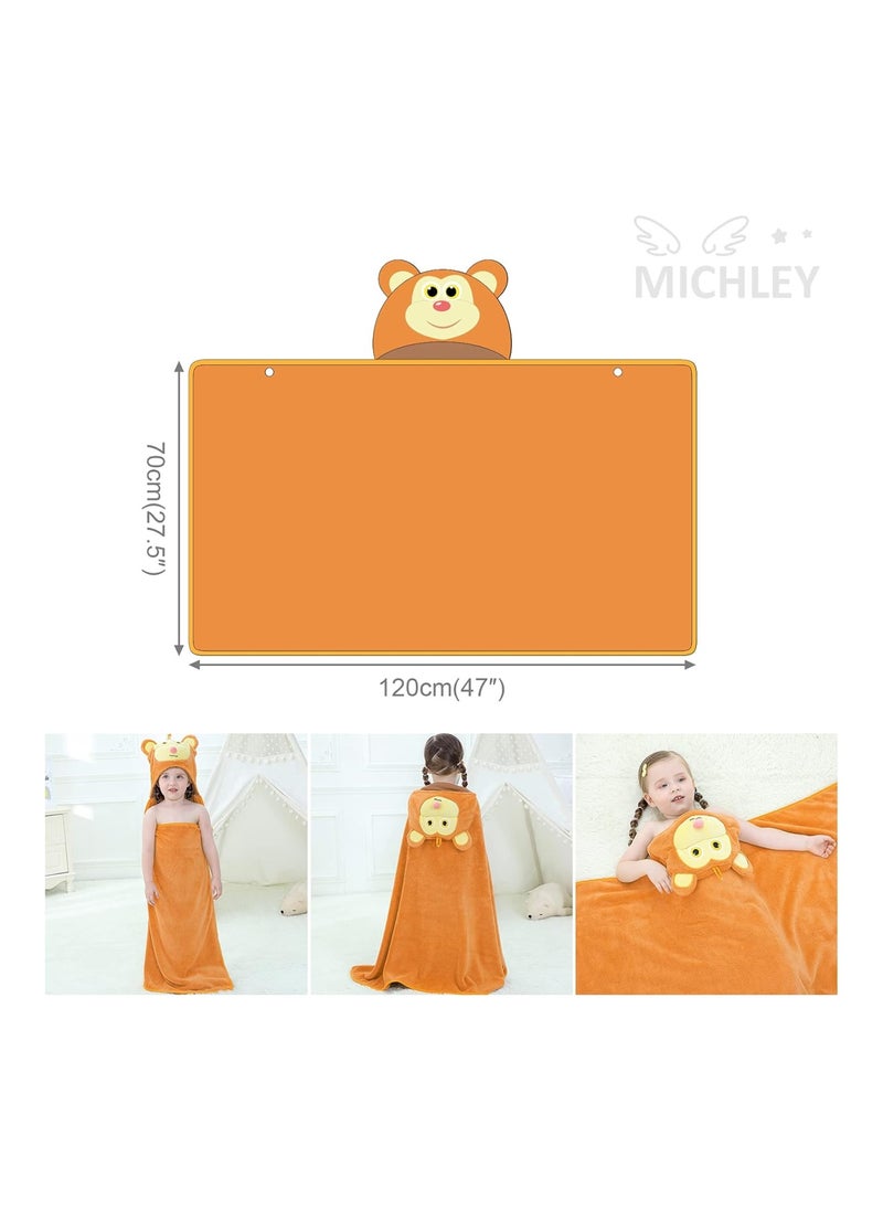 Unisex Hooded Baby Towel Soft Absorbent Washcloths Cartoon Beach Swimming Bathrobe