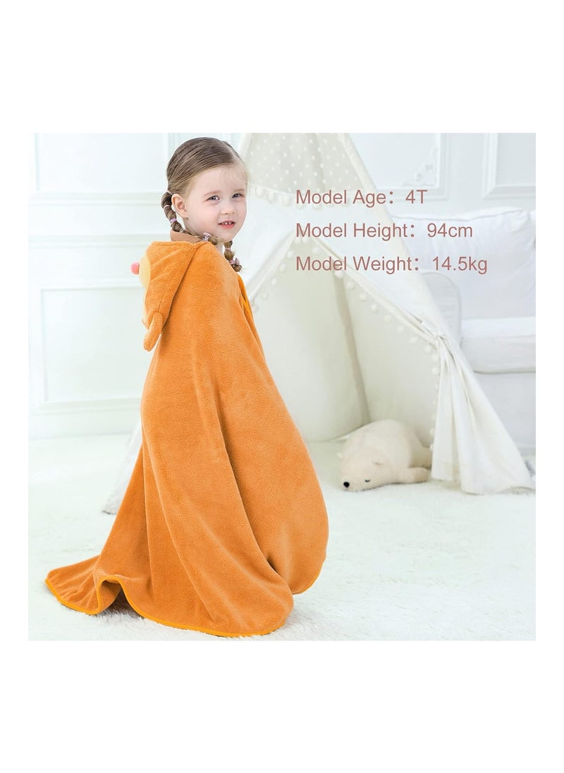 Unisex Hooded Baby Towel Soft Absorbent Washcloths Cartoon Beach Swimming Bathrobe