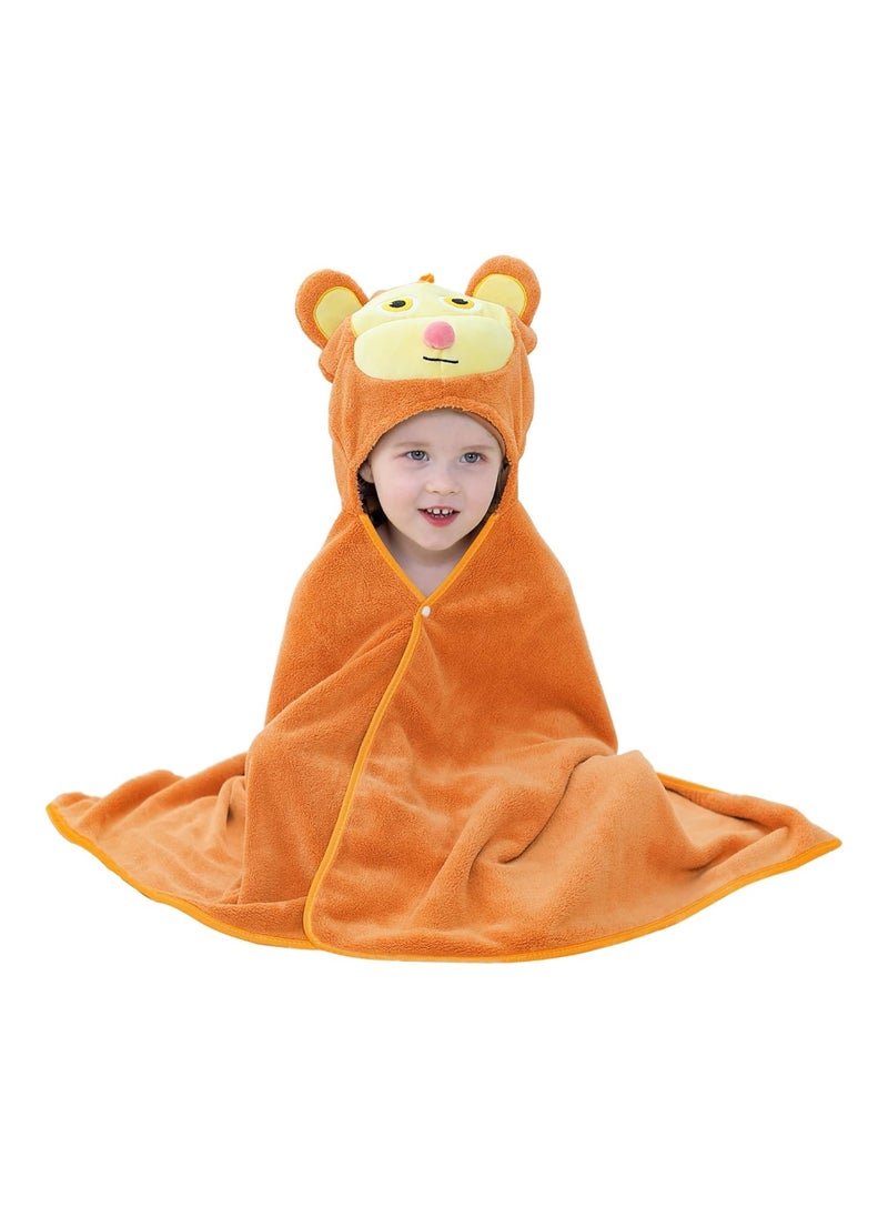 Unisex Hooded Baby Towel Soft Absorbent Washcloths Cartoon Beach Swimming Bathrobe