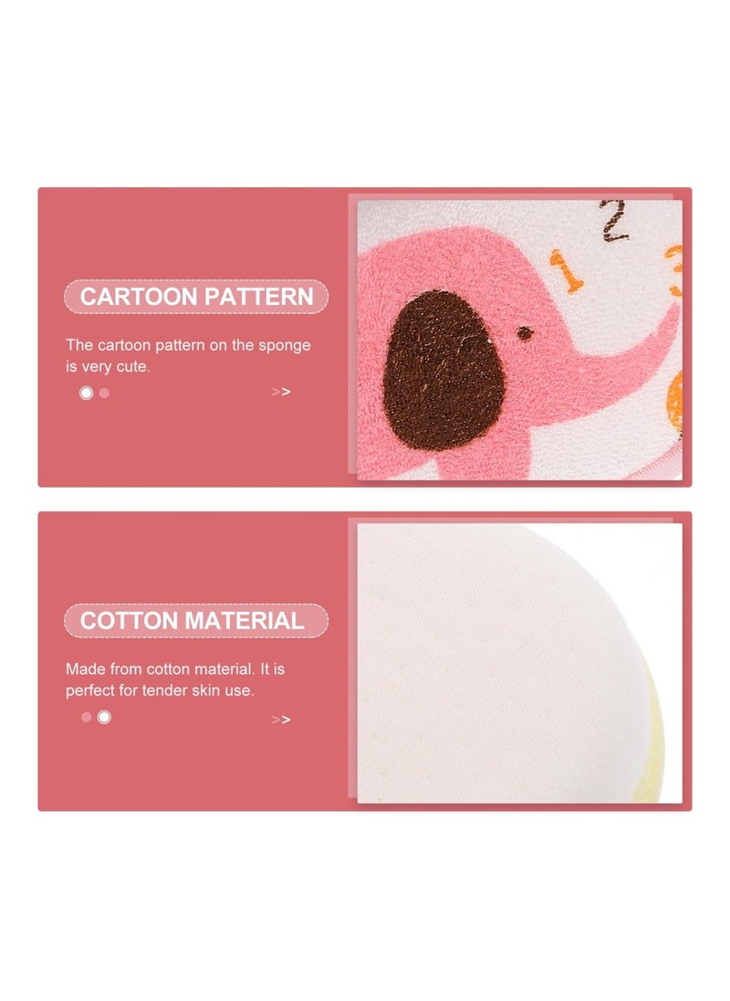 3Pcs Absorbent Exfoliating Shower Sponge Cotton Body Scrubber Towel